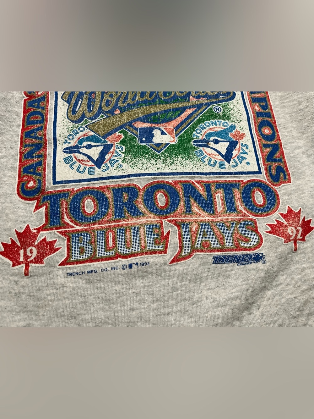 Vintage Toronto Blue Jays 1992 World Series, MLB, baseball graphic crewneck XL - Picture 3 of 13